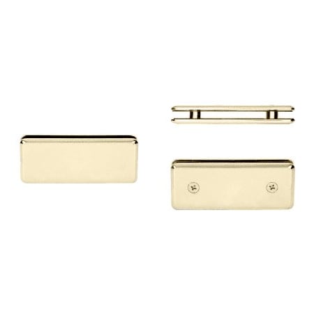 Cr Laurence Unlacquered Brass Beveled 180 Glass-to-Glass Clamp BGC180ULBR